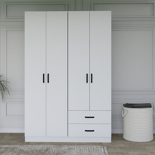 Ντουλάπα 120x180x45 εκ Ματ Λευκό 350MWD1112