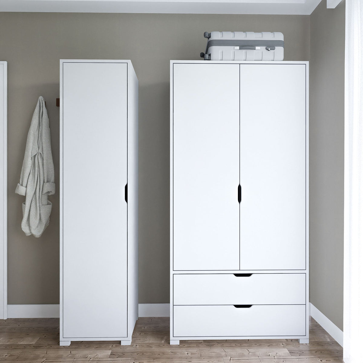 Ντουλάπα 130x183x45 εκ Λευκό 350MWD1146