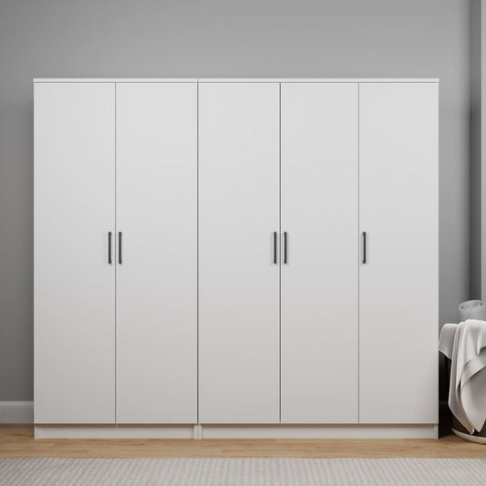 Ντουλάπα 200x180x51.8 εκ Λευκό 350MWD1147