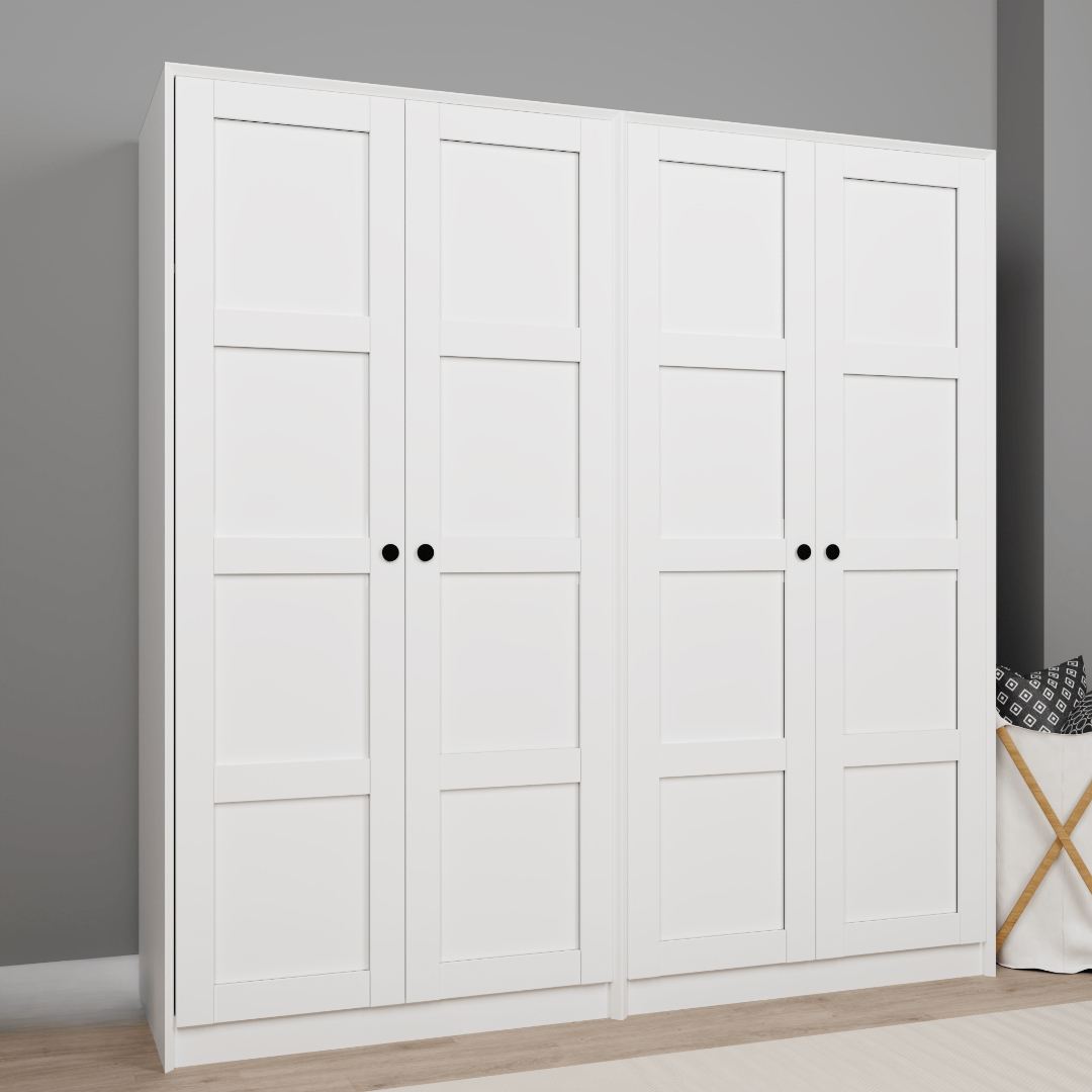 Ντουλάπα 188x190x60 εκ Λευκό 350MWD1151