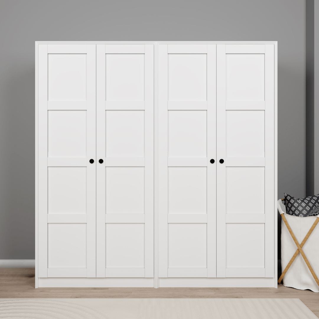 Ντουλάπα 188x190x60 εκ Λευκό 350MWD1153