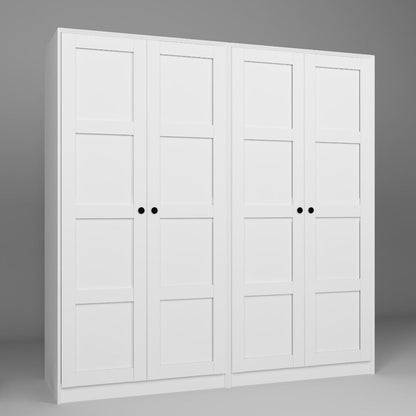 Ντουλάπα 188x190x60 εκ Λευκό 350MWD1154