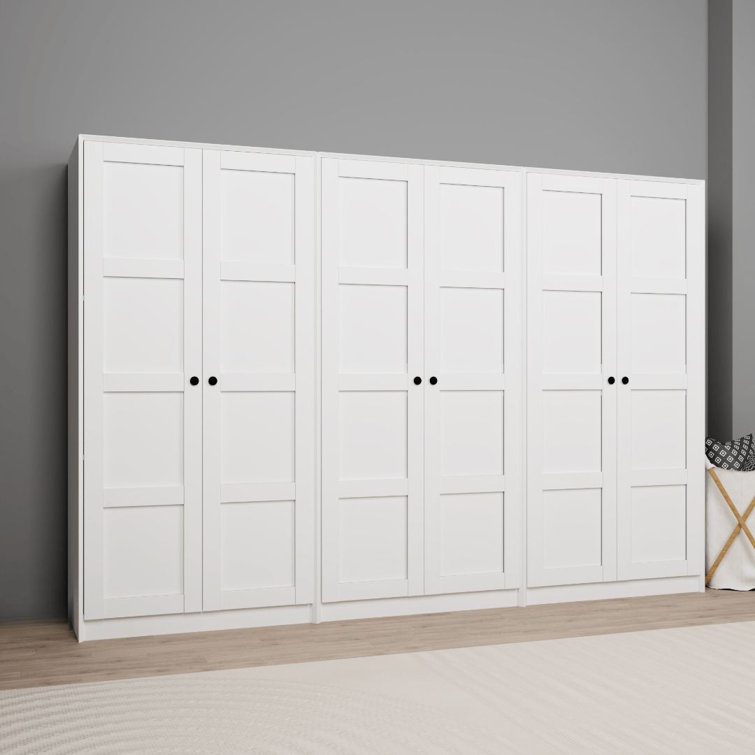 Ντουλάπα 280x190x60 εκ Λευκό 350MWD1168