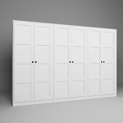 Ντουλάπα 280x190x60 εκ Λευκό 350MWD1168