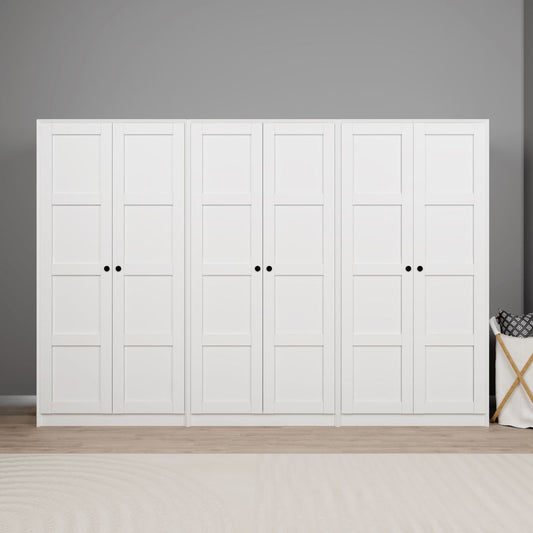 Ντουλάπα 280x190x60 εκ Λευκό 350MWD1169