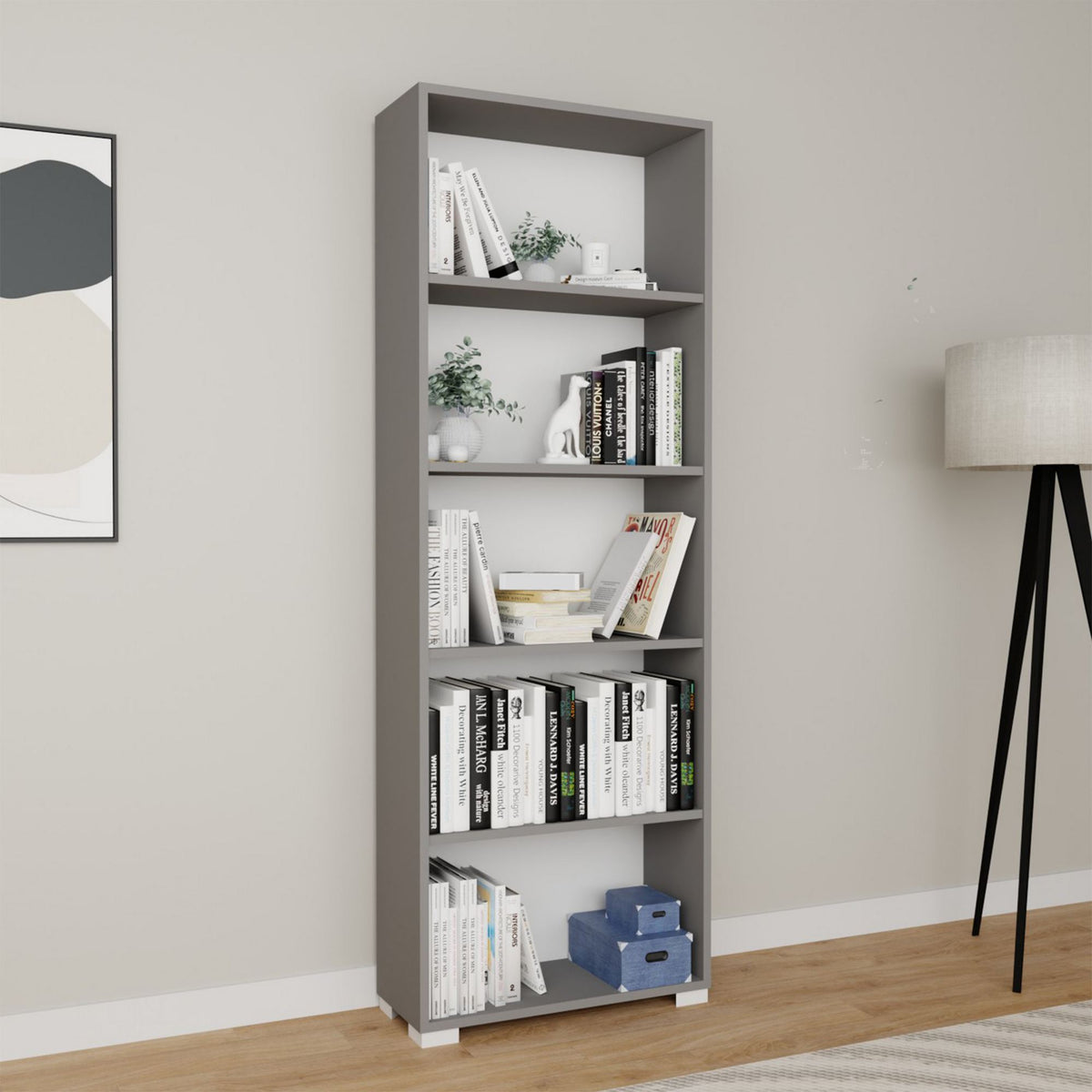 Βιβλιοθήκη 64 × 25 × 182 εκ. Γκρι GR350MWD1307