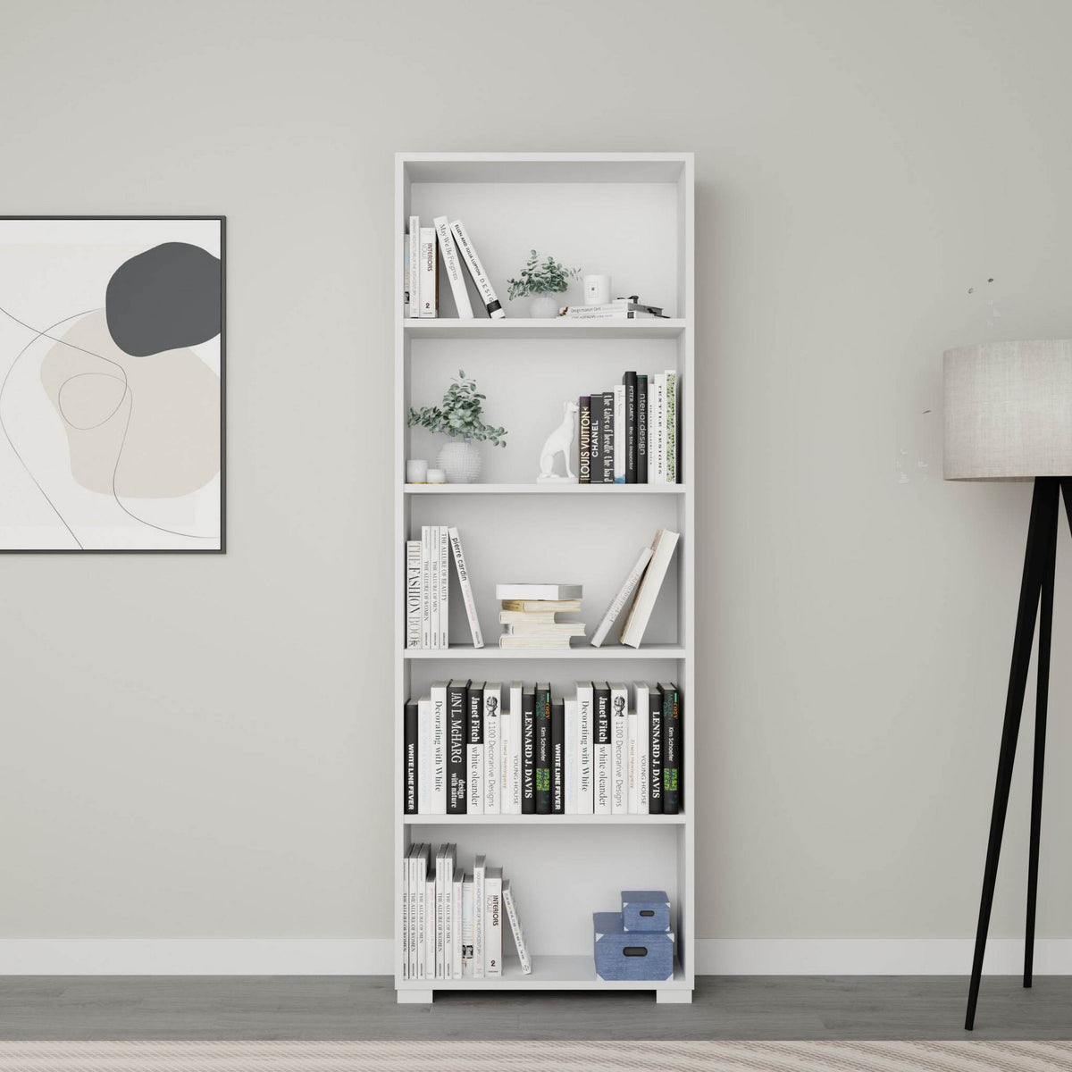 Βιβλιοθήκη 64 × 25 × 182 εκ. Λευκό GR350MWD1308