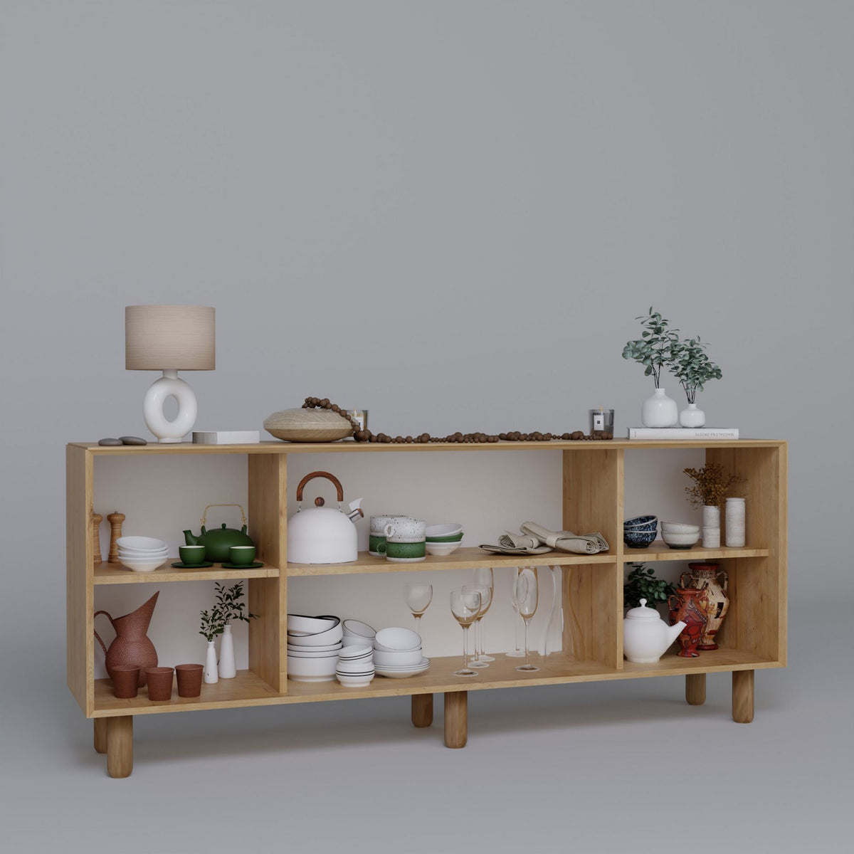 Μπουφές Καρυδί 180x40x75cm | 350MWD1501