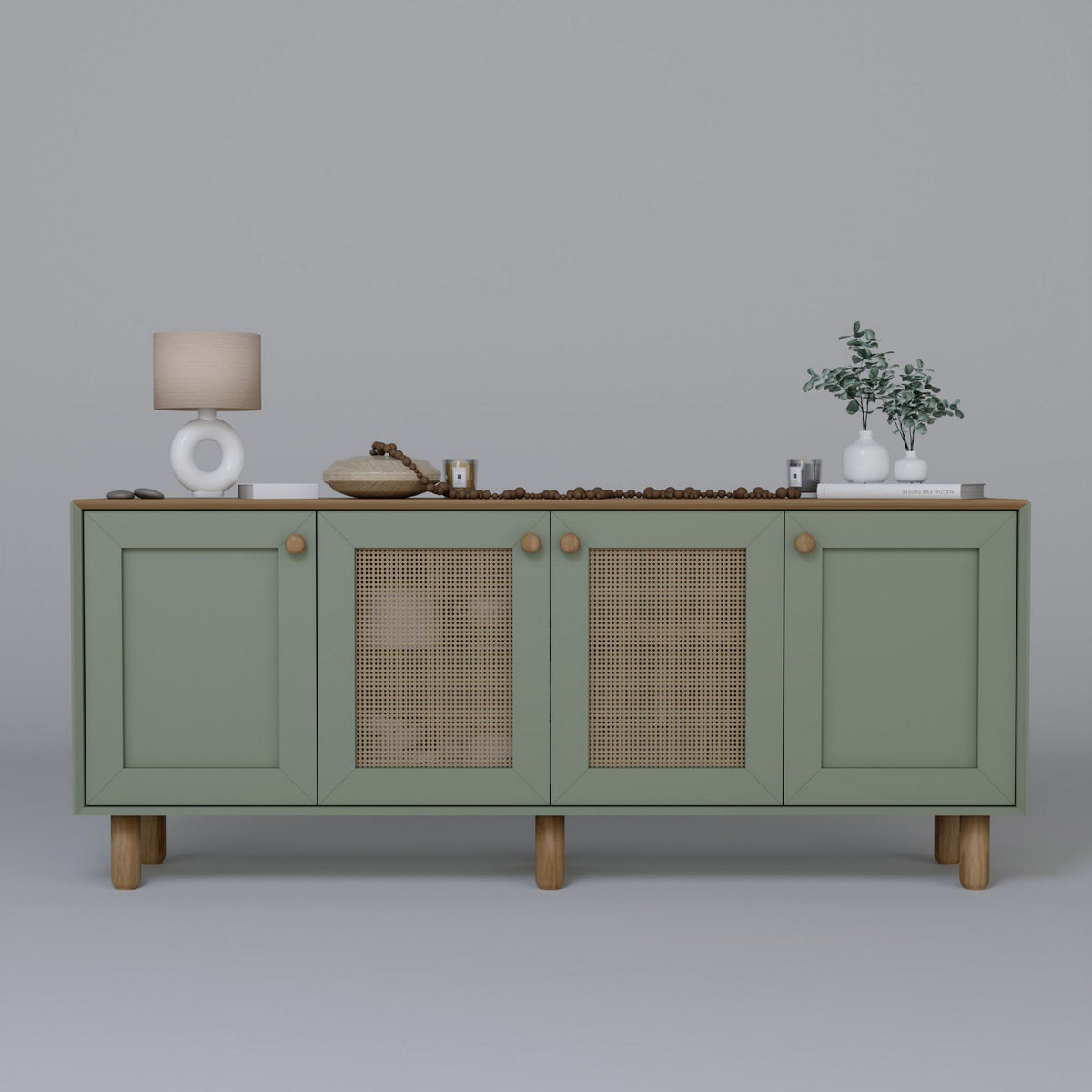 Μπουφές Πράσινο 180x40x75cm | 350MWD1502