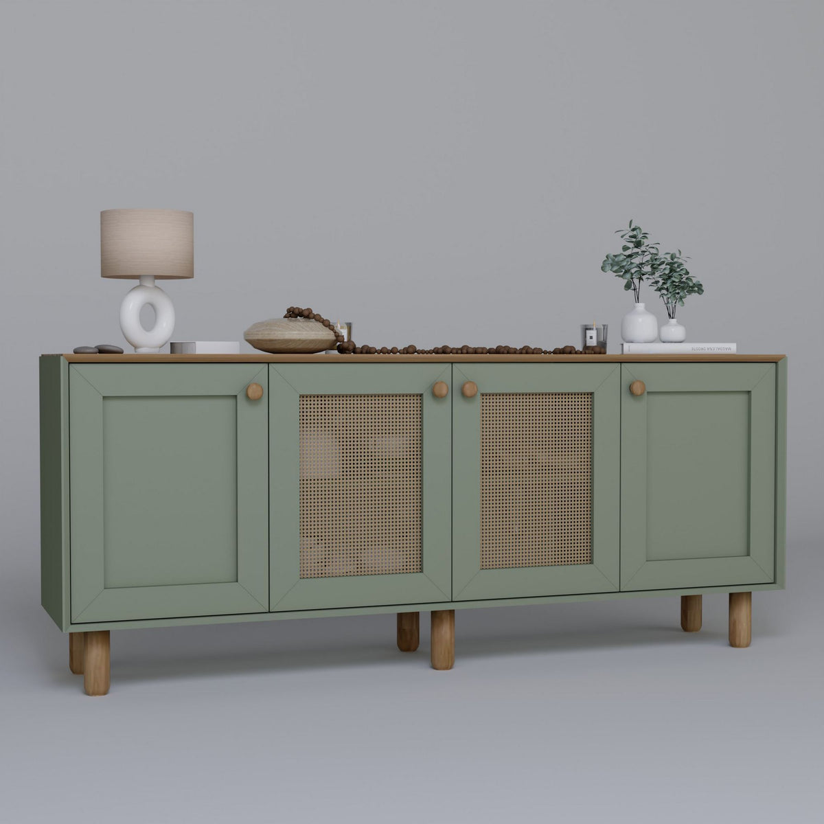 Μπουφές Πράσινο 180x40x75cm | 350MWD1502