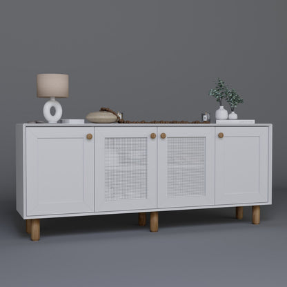 Μπουφές Λευκό 180x40x75cm | 350MWD1503