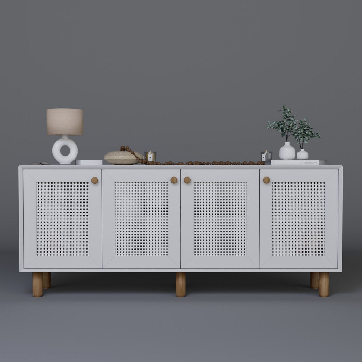 Μπουφές Λευκό 180x40x75cm | 350MWD1505