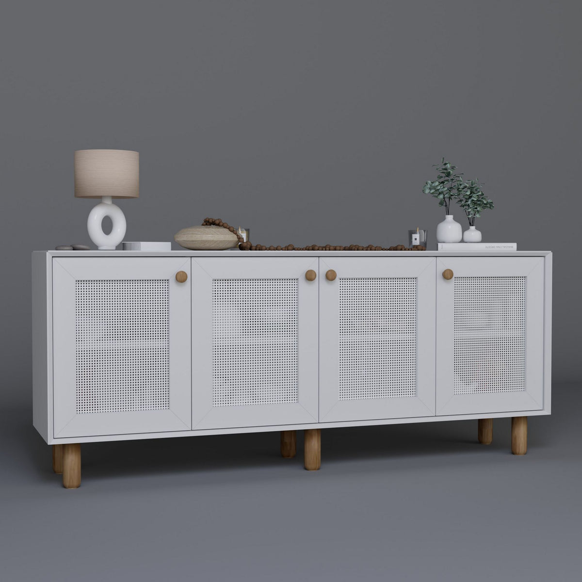 Μπουφές Λευκό 180x40x75cm | 350MWD1505