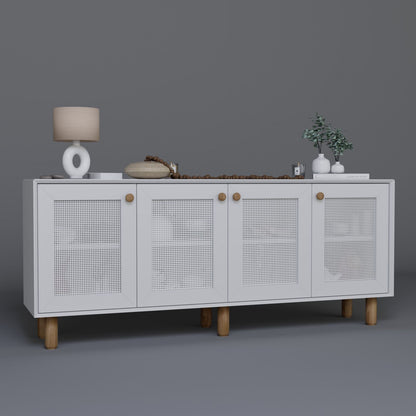 Μπουφές Λευκό 180x40x75cm | 350MWD1505