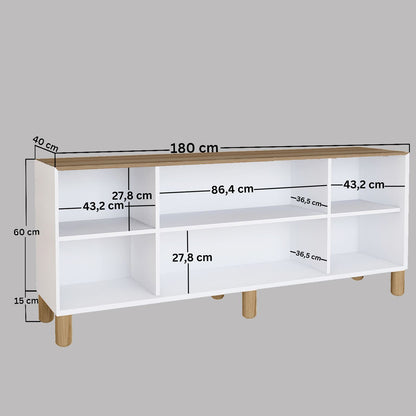 Μπουφές Light Καρυδί 180x40x75cm | 350MWD1506