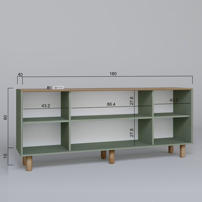 Μπουφές Πράσινο 180x40x75cm | 350MWD1508