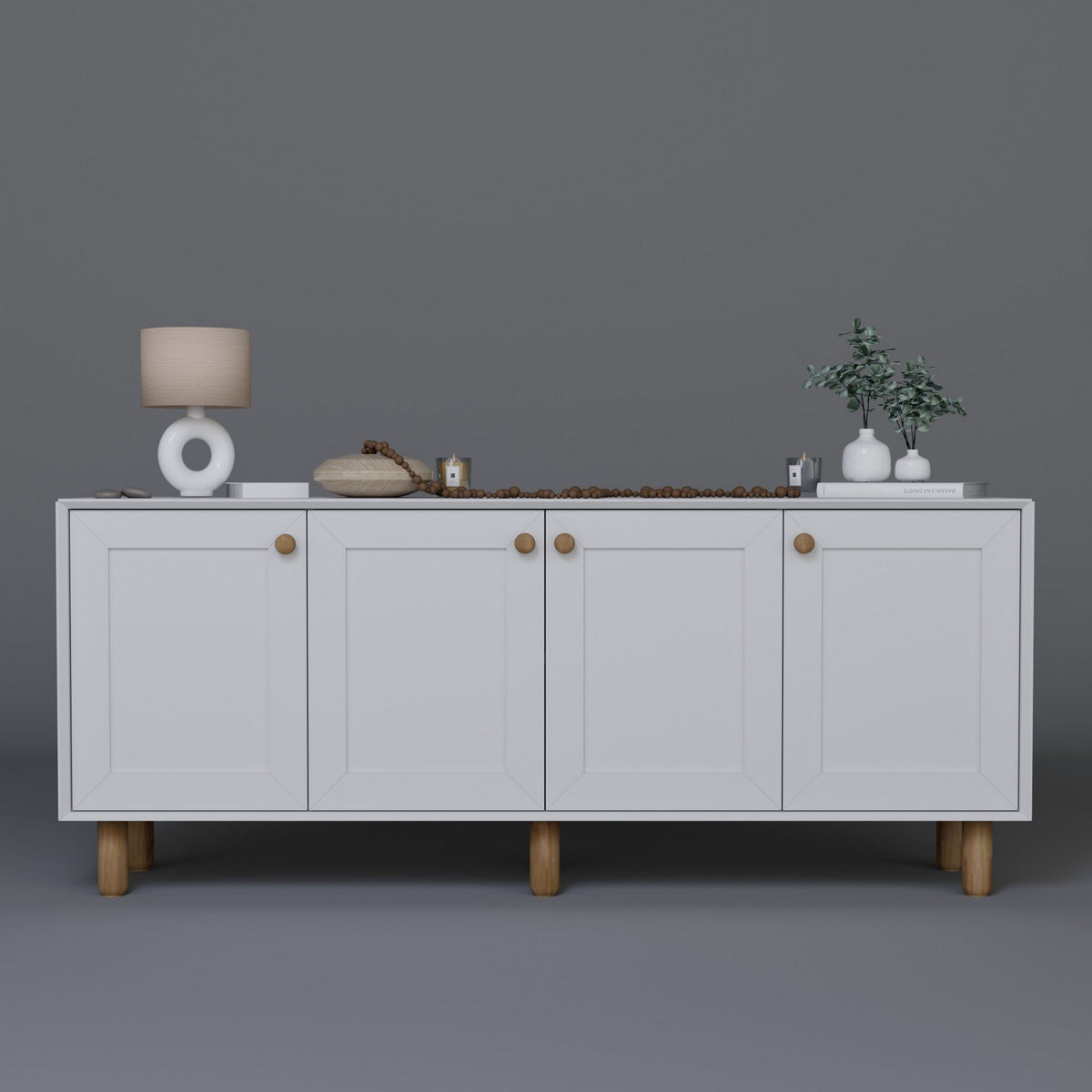 Μπουφές Λευκό 180x40x75cm | 350MWD1509