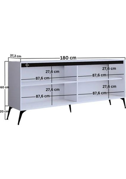 Μπουφές Λευκό 180x37,3x80cm | 350MWD1510