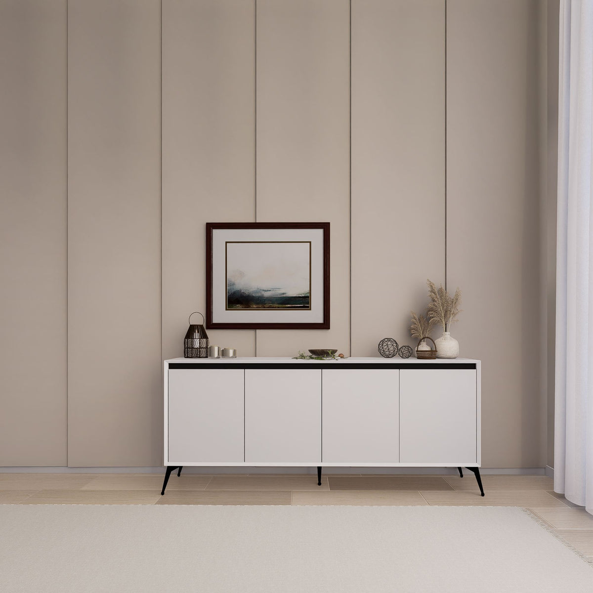 Μπουφές Λευκό 180x37,3x80cm | 350MWD1510
