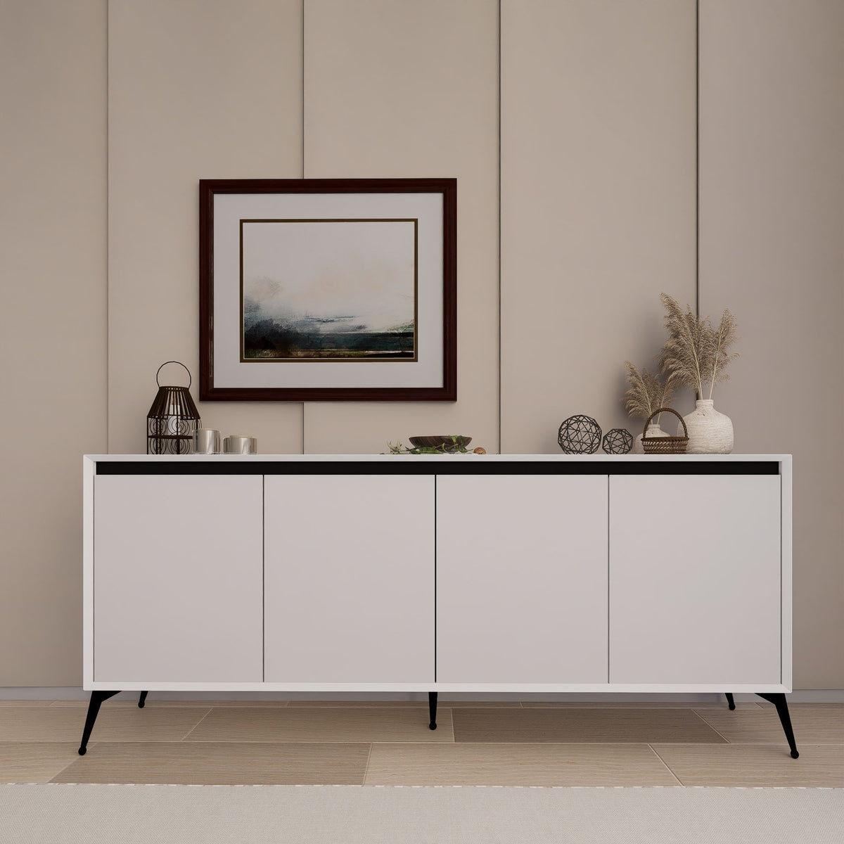 Μπουφές Λευκό 180x37,3x80cm | 350MWD1510