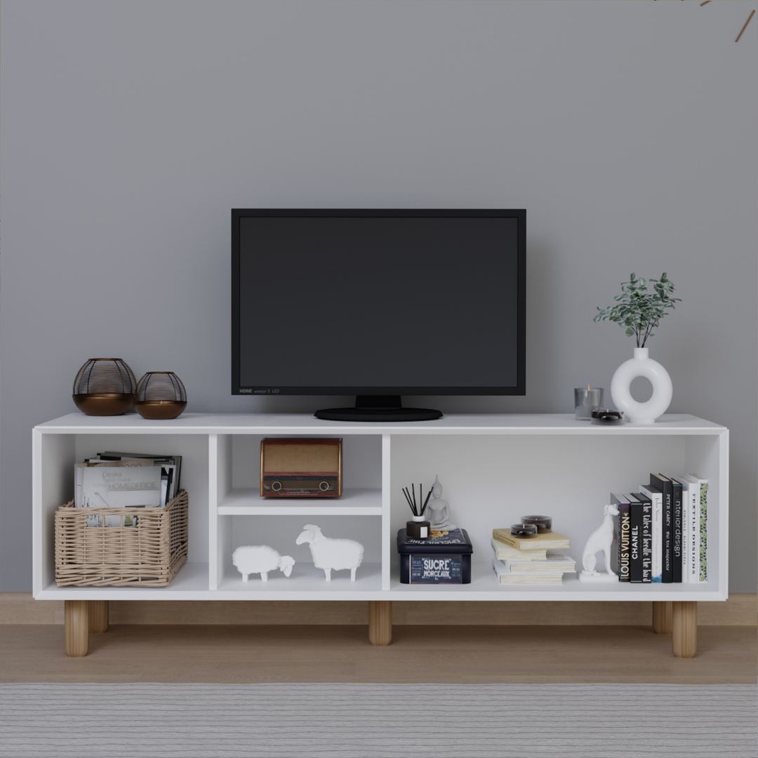 Έπιπλο Τηλεόρασης TV Βάση Σύνθεση Λευκό | 350MWD1706