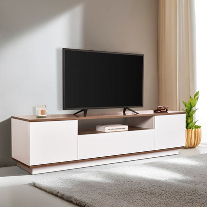 Έπιπλο Τηλεόρασης TV Βάση Σύνθεση Λευκό Καρυδί | 353NRD1202