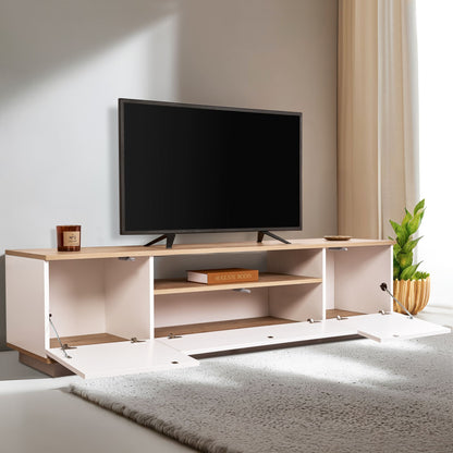 Έπιπλο Τηλεόρασης TV Βάση Σύνθεση Λευκό Cadiz Δρυς | 353NRD1203