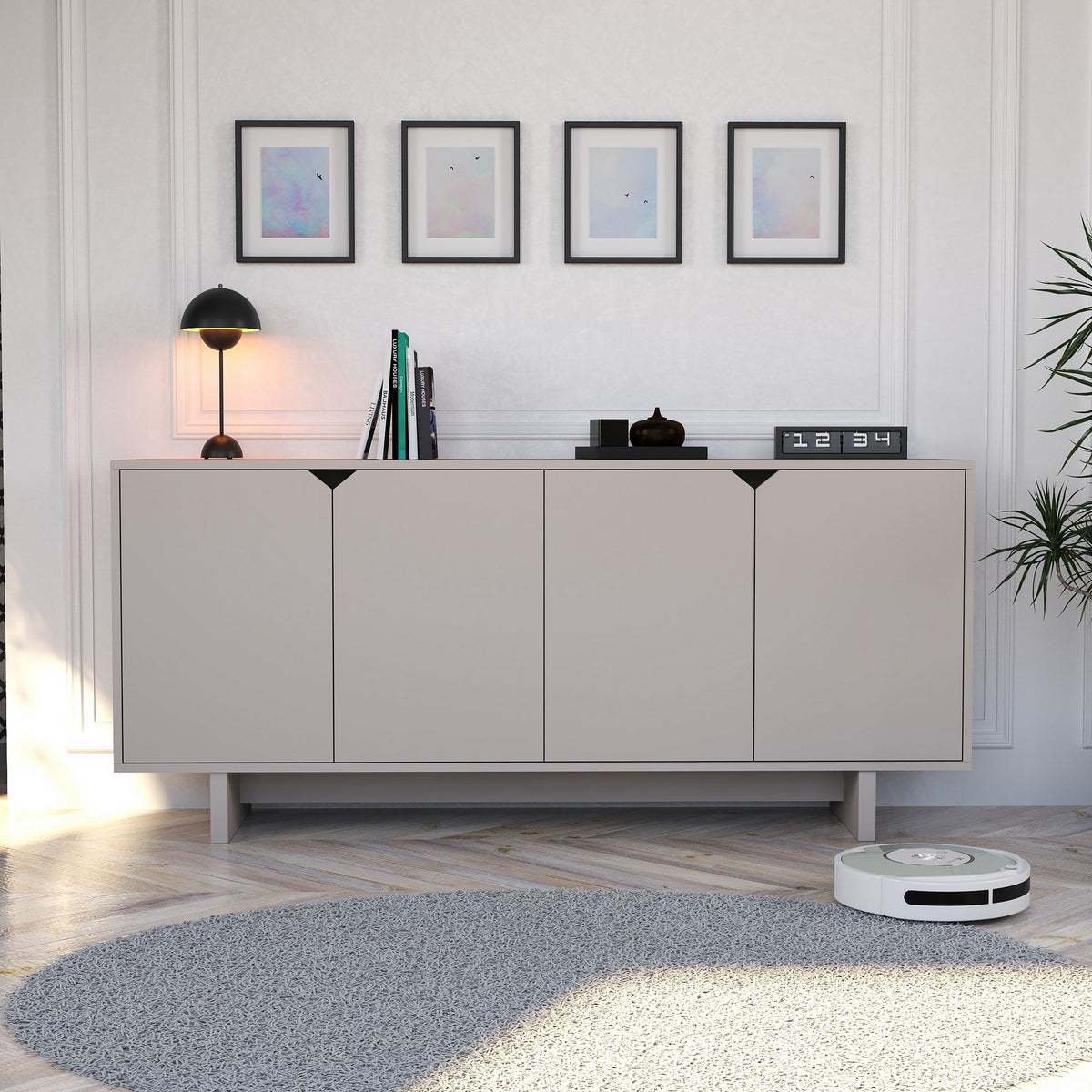 Μπουφές Μπεζ 180x40x80,6cm | 360ALE1110