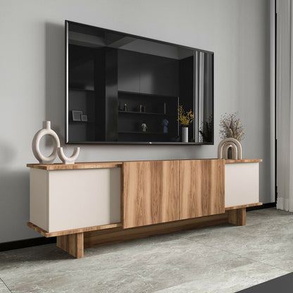 Έπιπλο Τηλεόρασης TV Βάση Σύνθεση Beige Καρυδί | 360ALE1704