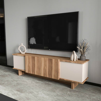 Έπιπλο Τηλεόρασης TV Βάση Σύνθεση Beige Καρυδί | 360ALE1704