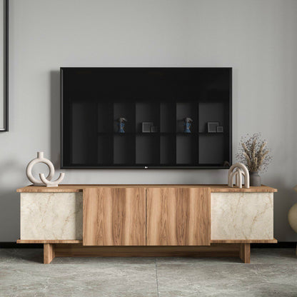 Έπιπλο Τηλεόρασης TV Βάση Σύνθεση Travertine Καρυδί | 360ALE1706