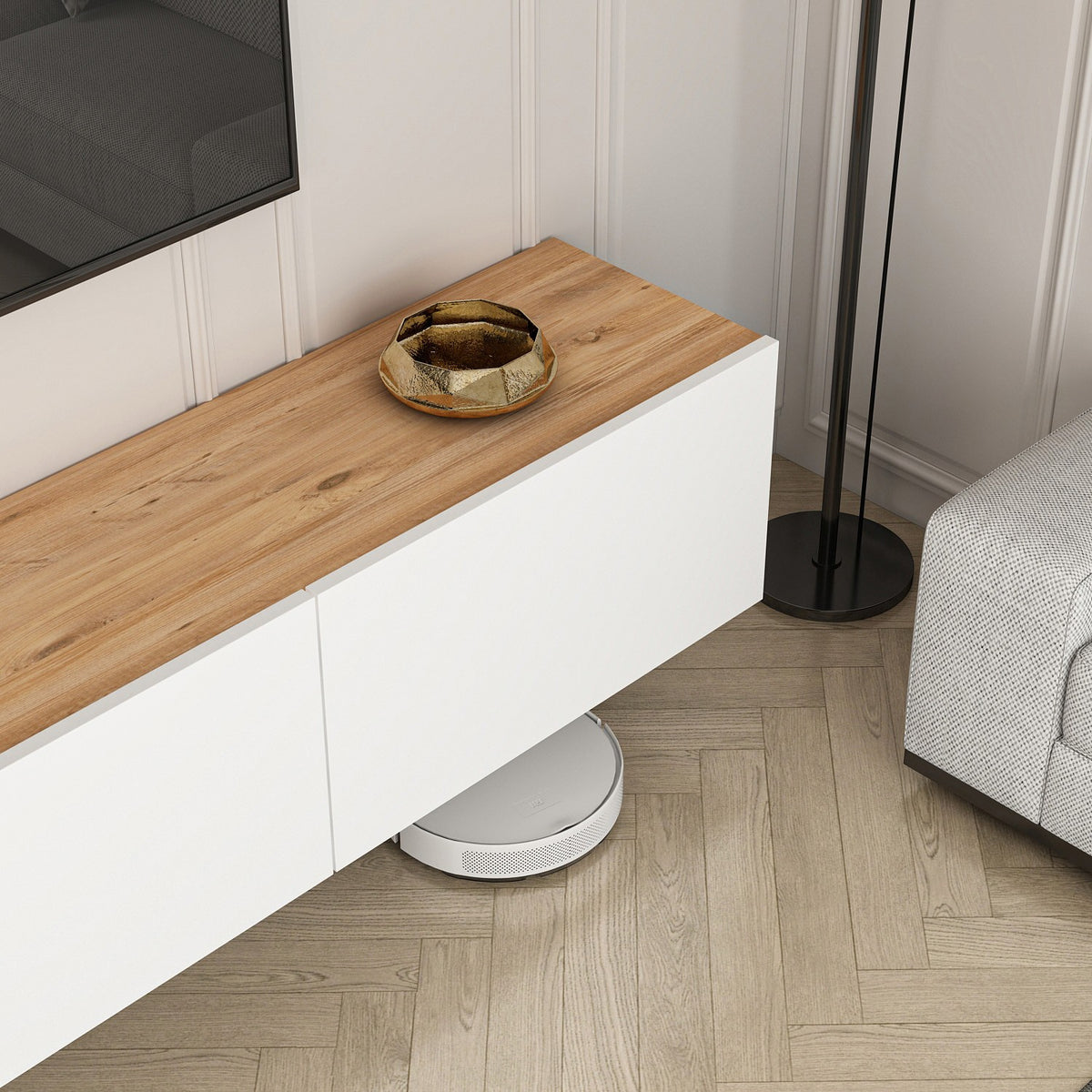 Έπιπλο Τηλεόρασης TV Βάση Σύνθεση Λευκό Atlantic Pine | 362ANT1155