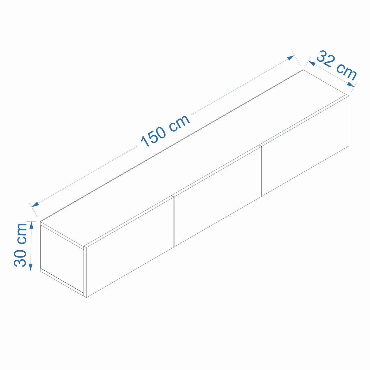 Έπιπλο Τηλεόρασης TV Βάση Σύνθεση Λευκό Atlantic Pine | 362ANT1155