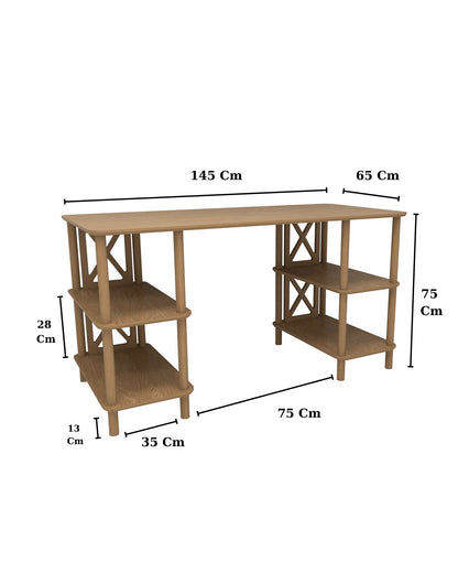 Γραφείο Υπολογιστή και Μελέτης 145x75x65 εκ. Δρυς | 362JRT1103