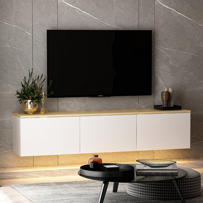 Έπιπλο Τηλεόρασης TV Βάση Σύνθεση Λευκό Δρυς | 382NRC1123
