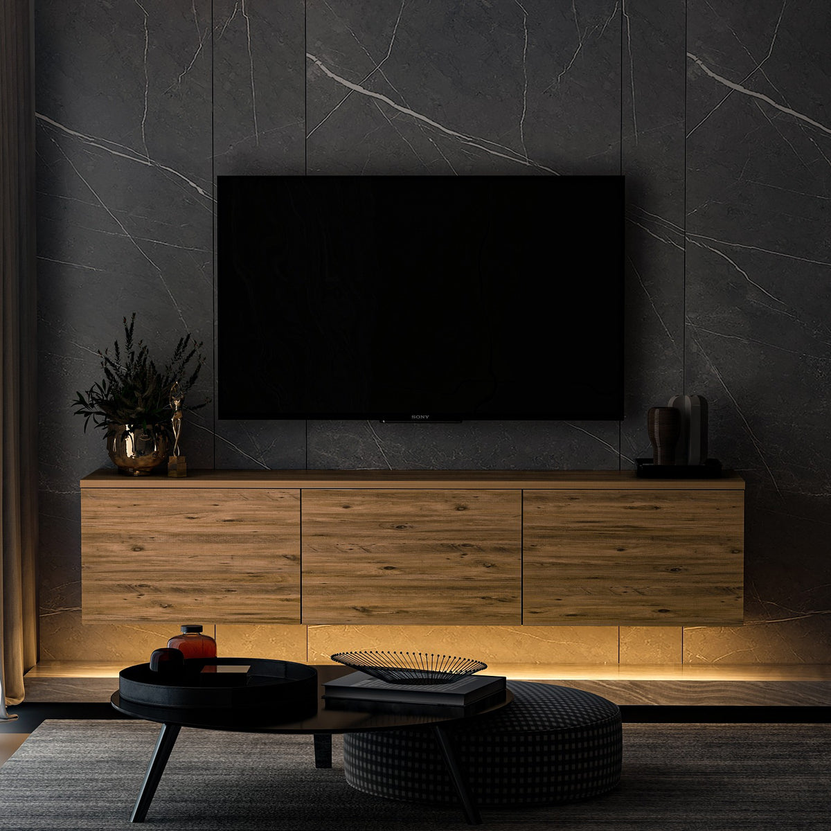 Έπιπλο Τηλεόρασης TV Βάση Σύνθεση Atlantic Pine | 382NRC1128