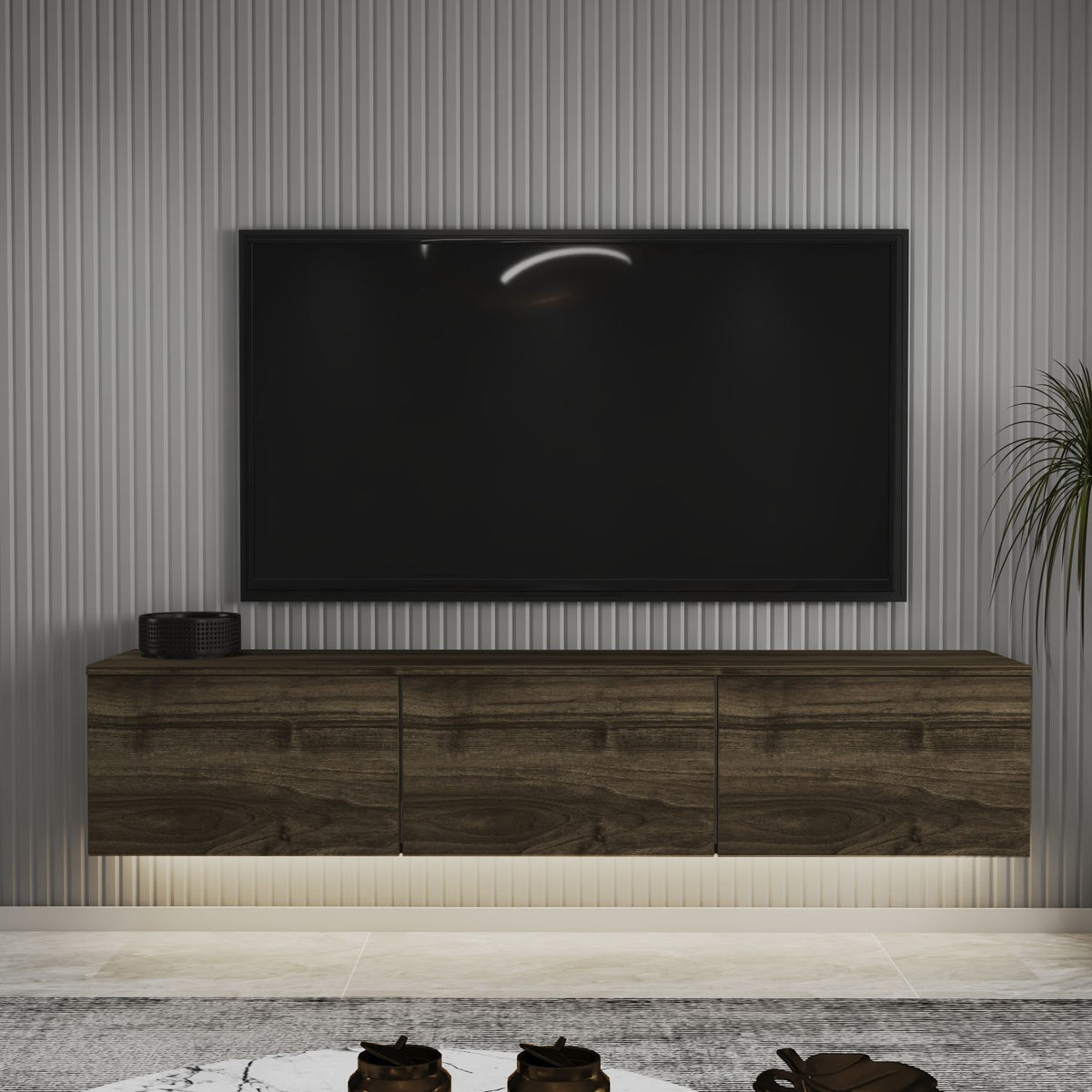 Έπιπλο Τηλεόρασης TV Βάση Σύνθεση Καρυδί | 382NRC1156