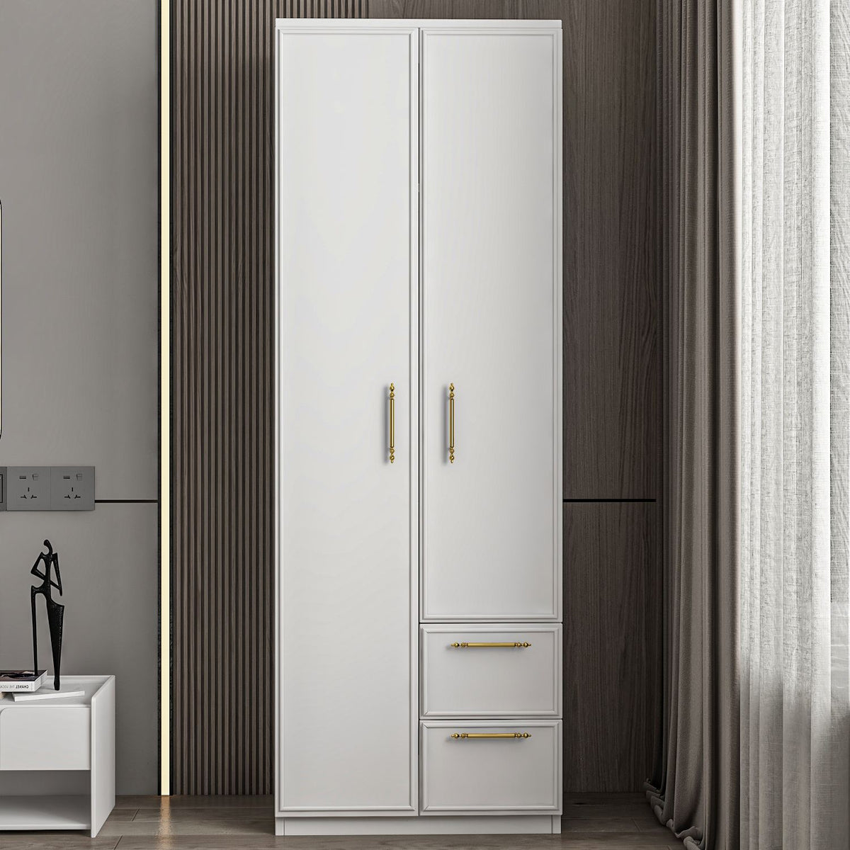 Ντουλάπα 60x171.8x45 εκ Λευκό 382NRC1164
