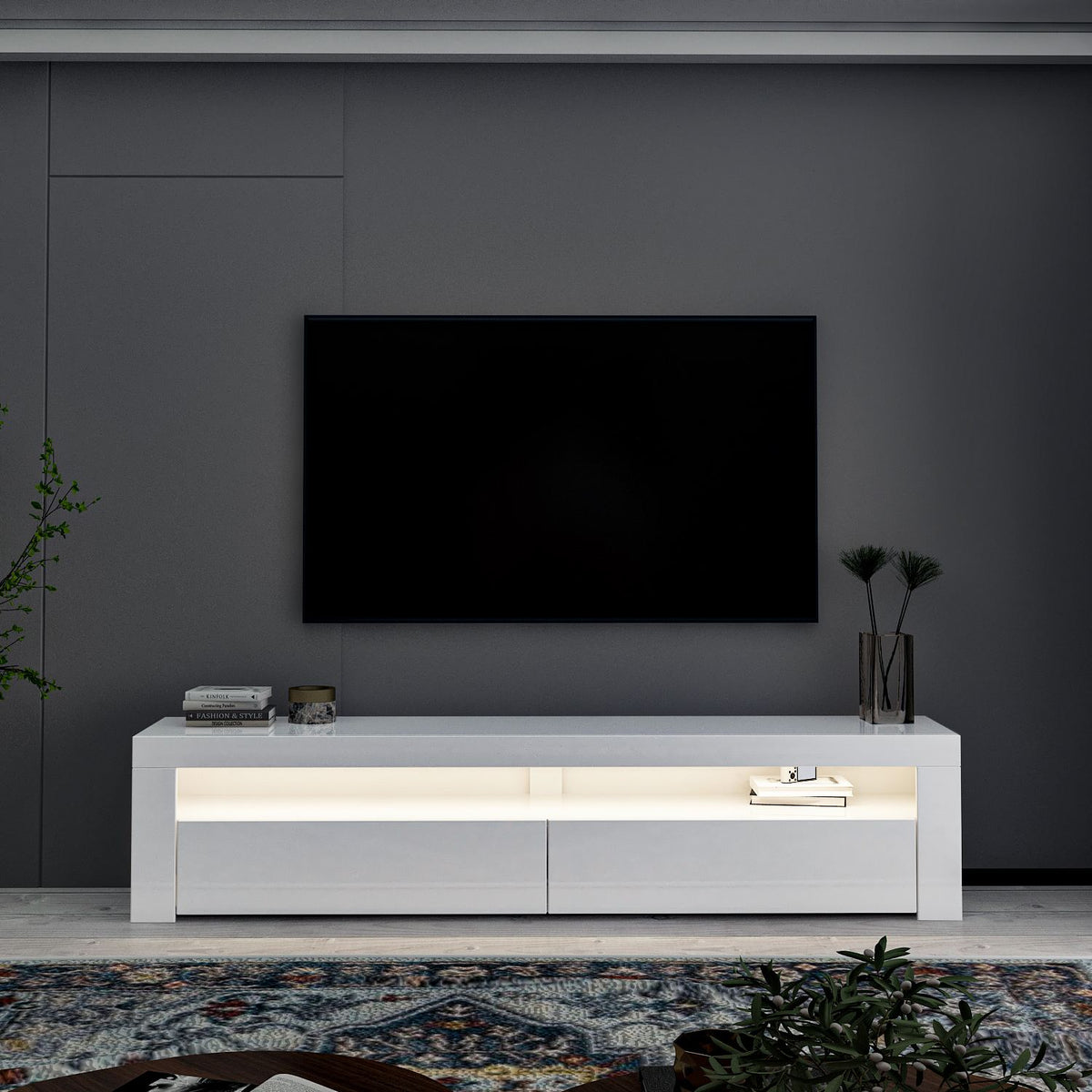Έπιπλο Τηλεόρασης TV Βάση Σύνθεση Λευκό | 382NRC1169