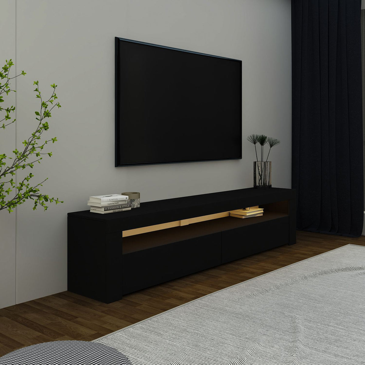 Έπιπλο Τηλεόρασης TV Βάση Σύνθεση Μαύρο |