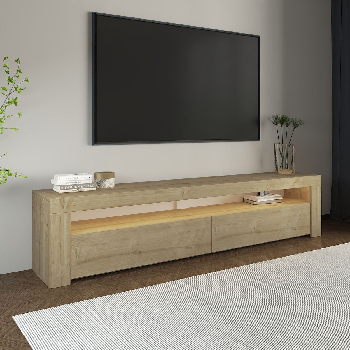 Έπιπλο Τηλεόρασης TV Βάση Σύνθεση Sapphire Δρυς | 382NRC1173