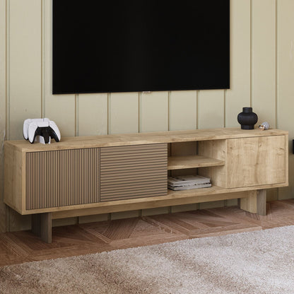 Έπιπλο Τηλεόρασης TV Βάση Σύνθεση Warm Δρυς Sapphire Δρυς | 382NRC1174