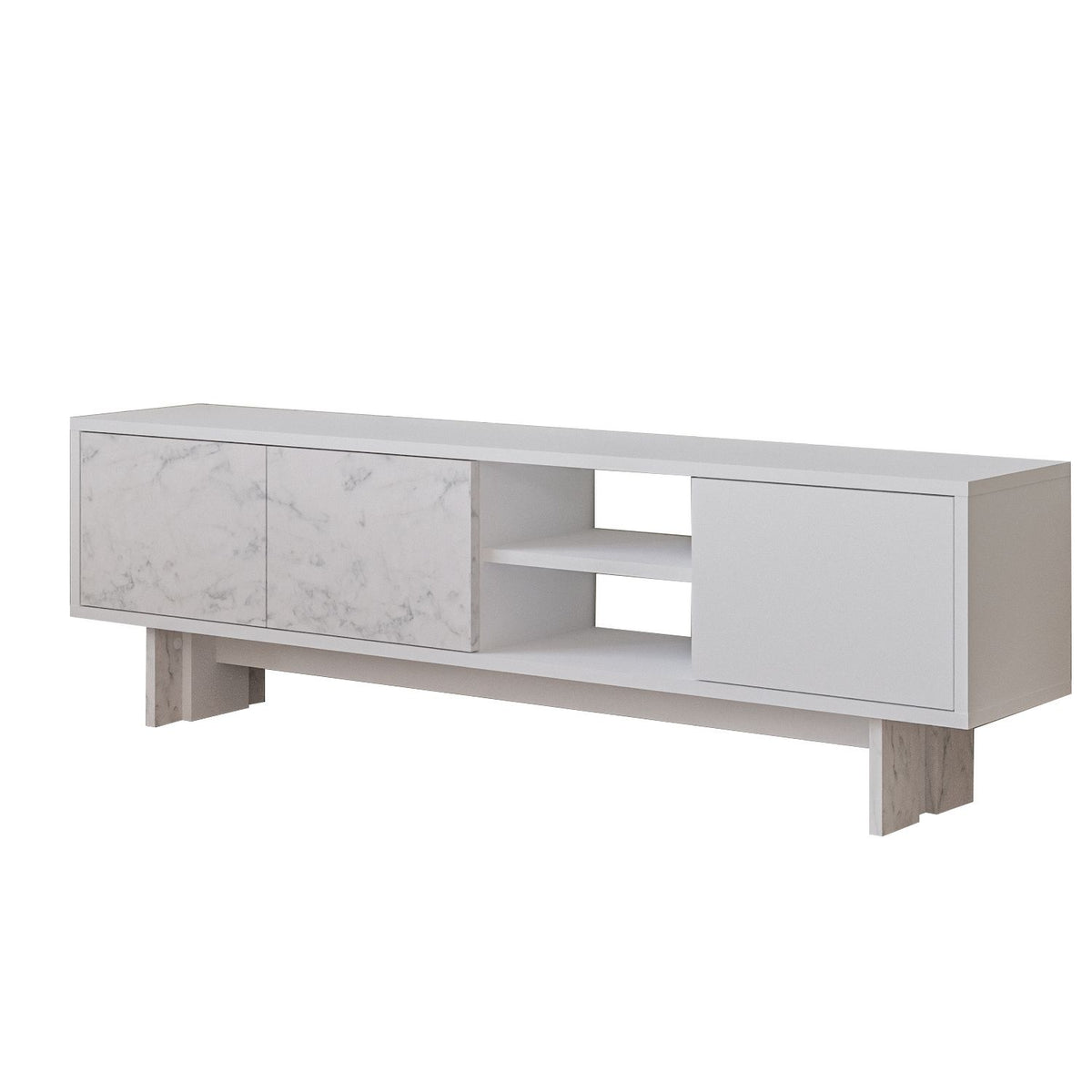 Έπιπλο Τηλεόρασης TV Βάση Σύνθεση Λευκό Marble | 382NRC1175