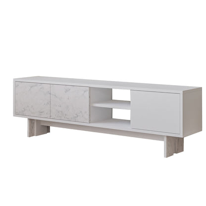 Έπιπλο Τηλεόρασης TV Βάση Σύνθεση Λευκό Marble | 382NRC1175