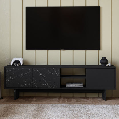 Έπιπλο Τηλεόρασης TV Βάση Σύνθεση Μαύρο Marble | 382NRC1176