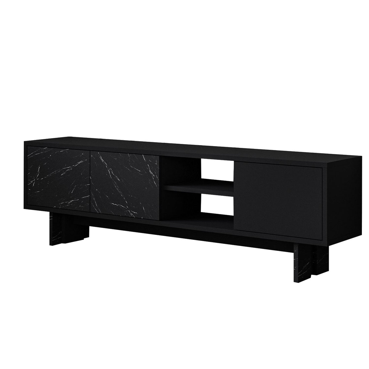 Έπιπλο Τηλεόρασης TV Βάση Σύνθεση Μαύρο Marble | 382NRC1176