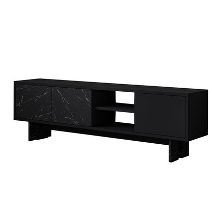 Έπιπλο Τηλεόρασης TV Βάση Σύνθεση Μαύρο Marble | 382NRC1176