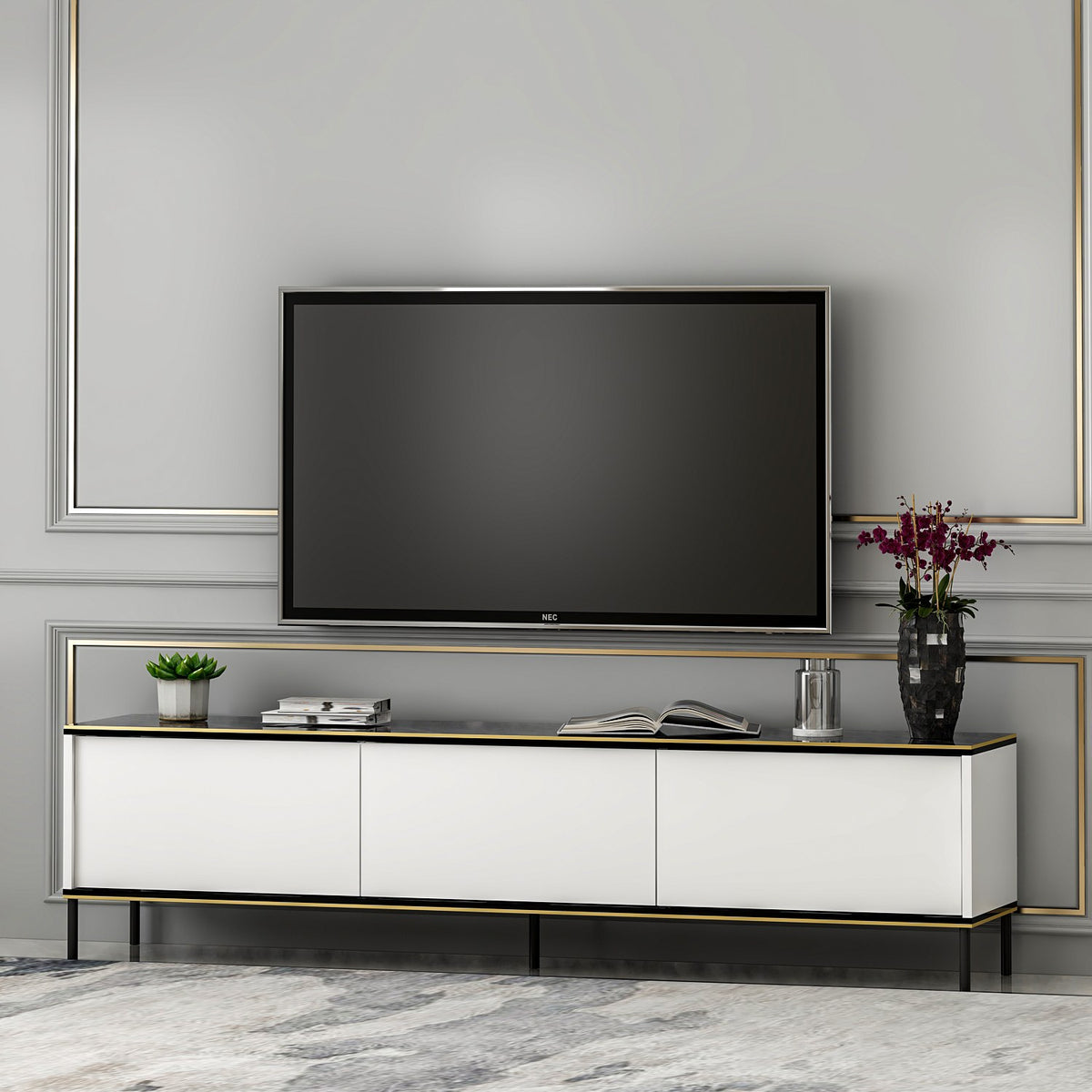 Έπιπλο Τηλεόρασης TV Βάση Σύνθεση Λευκό | 382NRC1526