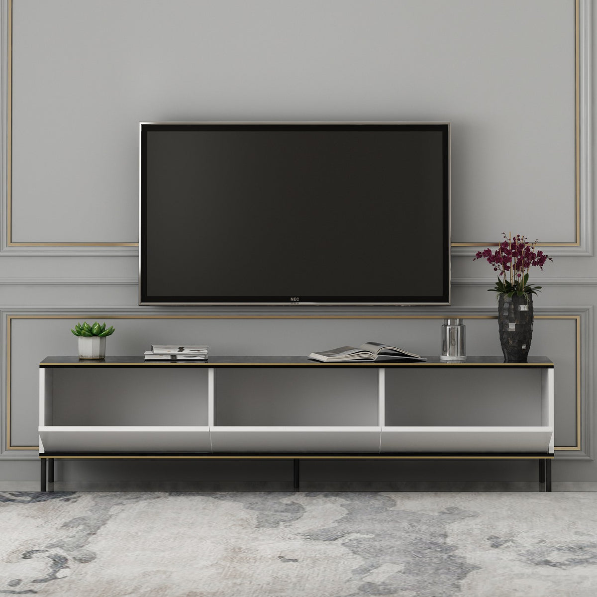 Έπιπλο Τηλεόρασης TV Βάση Σύνθεση Λευκό | 382NRC1526