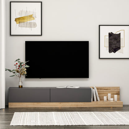 Έπιπλο Τηλεόρασης TV Βάση Σύνθεση Ανθρακί Καρυδί | 382NRC1528
